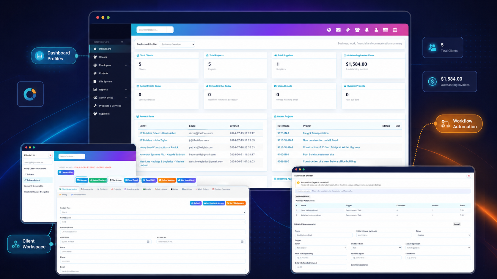 InterWebflow platform supporting different industries and workflows